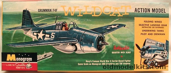 Monogram 1/48 Grumman F4F Wildcat  Action Model - Four Star Issue, PA66-98 plastic model kit